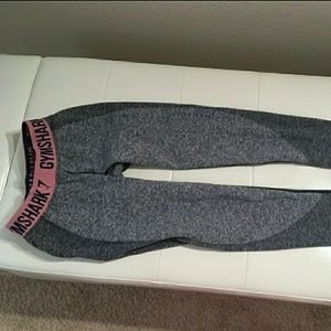Grey and pink flex leggings